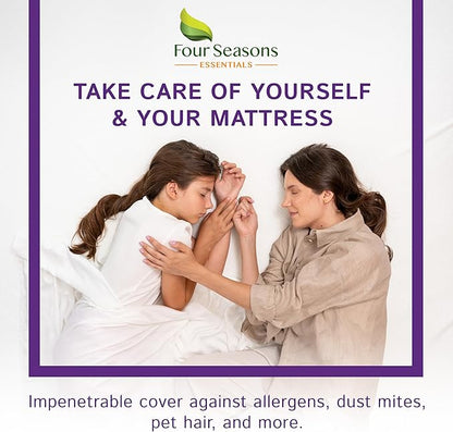 RV Twin Bunk Waterproof Mattress Protector (28" x 75") - Fitted Sheet Style - Hypoallergenic Premium Quality Cover Protects Against Dust, Allergies