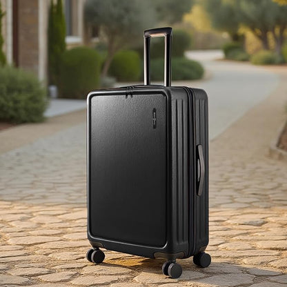 24 Inch Luggage with Spinner Wheels, Hard Shell Suitcase with TSA Locks for Luggage, Travel Large Suitcase, Expandable Hard Shell Suitcases, Black