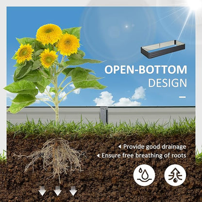 Outsunny Galvanized Raised Garden Bed,
