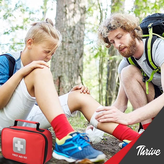 Thrive First Aid Kit (154 Pieces) - Family Safe First Aid Bag Packed w/Hospital Grade Medical Supplies – Emergency kit