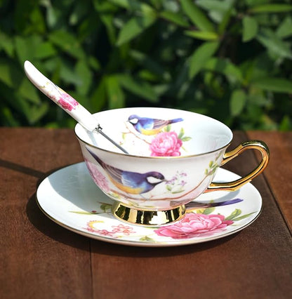 British Coffee Cup 3 Piece Set（6.8oz） Household Fashional Tea Cup