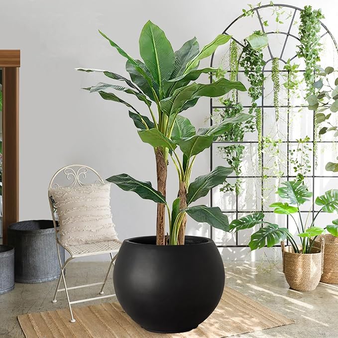 17 H x 21" Dia Round Fiberstone Planter