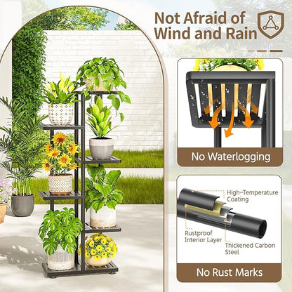 LASZOLA 5 Tier Plant Stand Indoors Outdoors