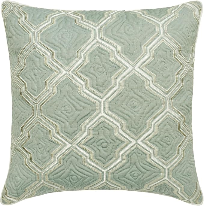 The HomeCentric King/Queen/Twin Light Blue Decorative Bed Runner CA King 86"x18" Bed Runner Without Pillow Cover, Quiled, Embroidery Bed Scarf on Jacquard Fabric - Estelle