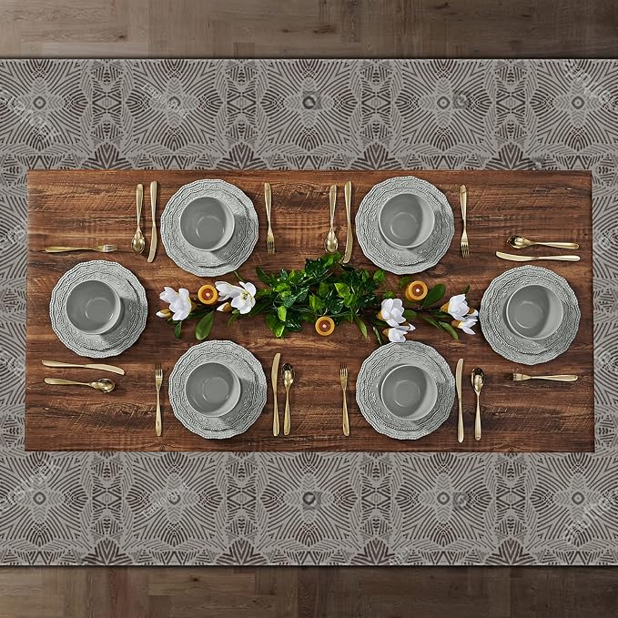TP 18-Piece Dinnerware Set, Melamine Dishes Set