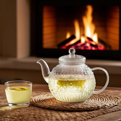 Bandesun Vintage Glass Teapot, Tea Kettle