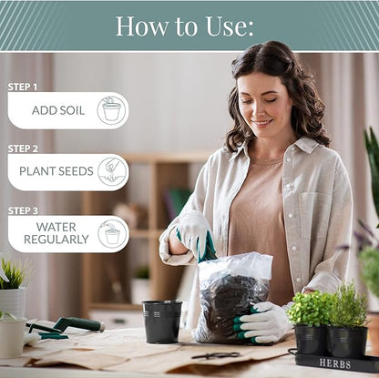 Barnyard Designs Indoor Herb Garden Planter Set
