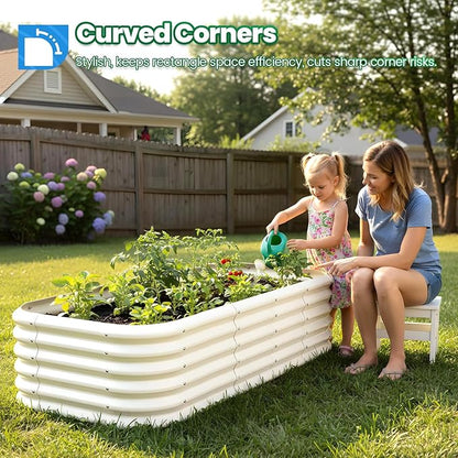 Quictent Galvanized Raised Garden Bed Kit Tall,