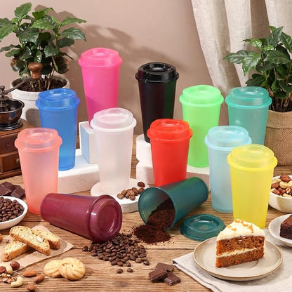 Honeydak 45 Pack 16 oz Reusable Coffee Cups