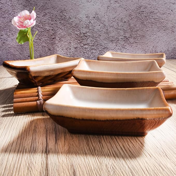 Ceramic Soy Sauce Dish Set of 4