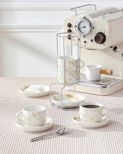 MALACASA 4 OZ Porcelain Espresso Cups