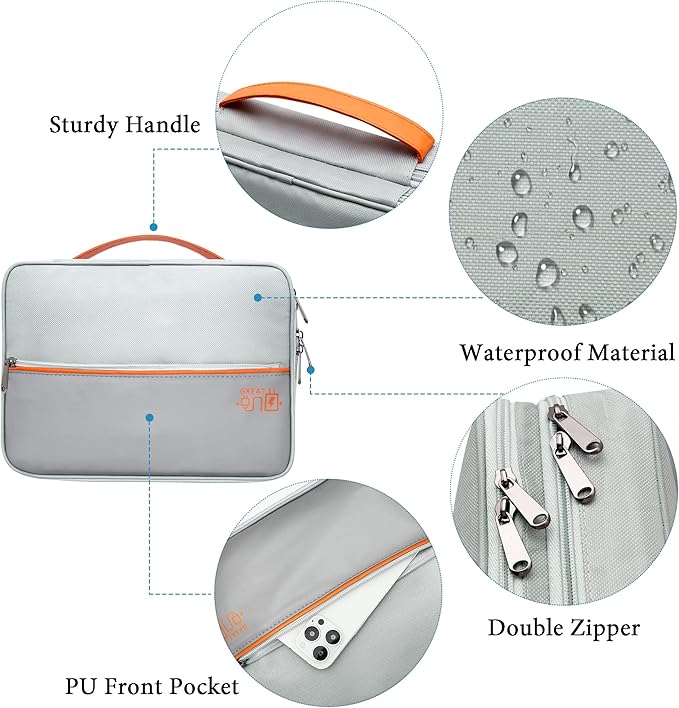 SELLYFELLY Electronics Travel Organizer, Double Layer Cable Organizer Bag Watreproof Electronics Accessories Storage Bag for Cord, Charger, Phone, Power Bank, Hard Drive