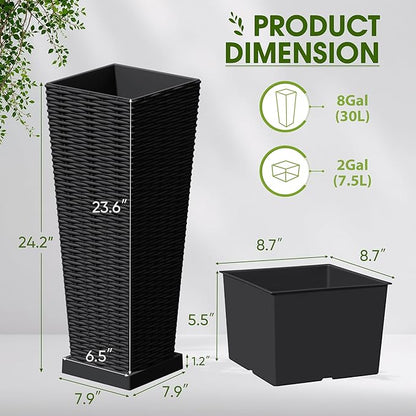 Devoko Resin Tall Planters