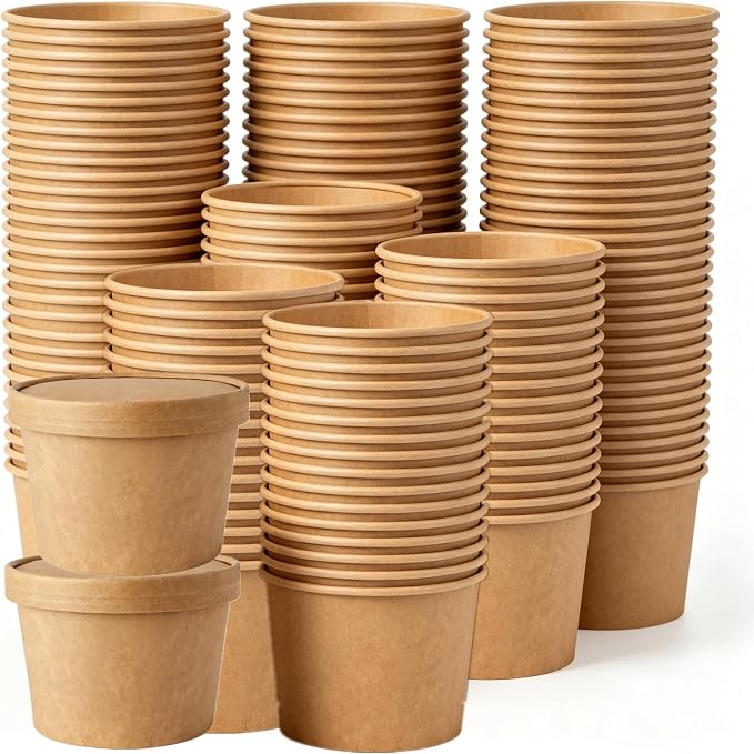 75 Pack 8oz Paper Soup Containers