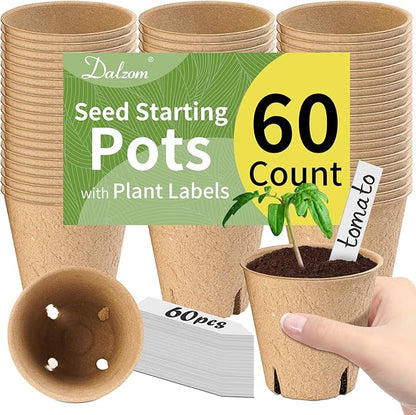 Dalzom® 60Pcs 3.1” Peat Pots