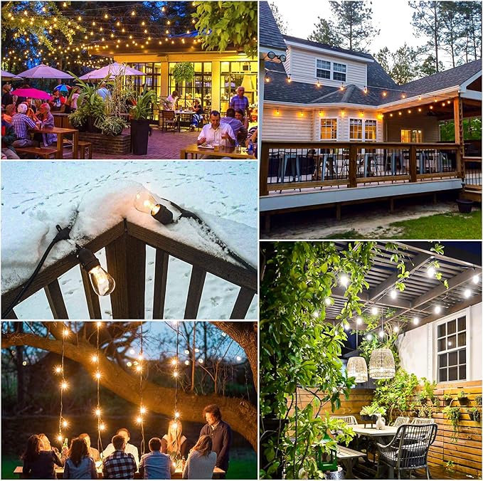Mlambert 3 Color Outdoor LED Dimmable String Lights