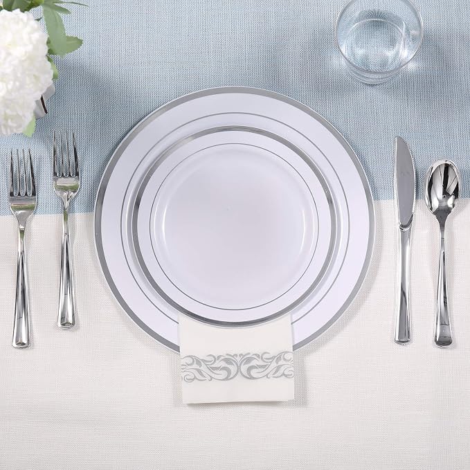 FOCUSLINE 175 Count Silver Dinnerware Set
