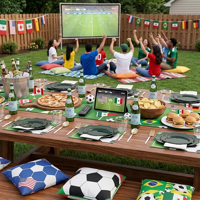175Pcs Green Plastic Plates