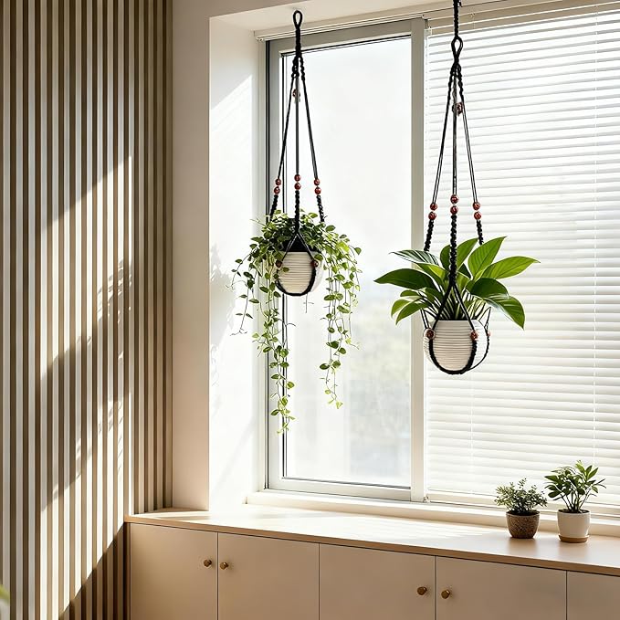 35 Inch Macrame Plant Hanger, Large