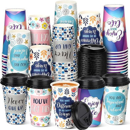 50 Pack 16 oz Disposable Coffee Cups