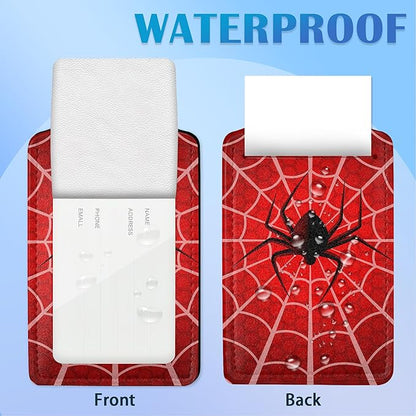 2 Pack Luggage Tags with Spider On Spider Web for Suitcases, Spider Web PU Leather Luggage Tag Accessories Privacy Cover ID Label with Stainless Steel Loop for Travel Bag for Women Girls Teens