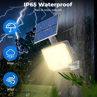 Peasur 1 Pack Solar Motion Lights Outdoor, 318 LED Solar Security Light