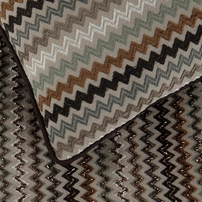 The HomeCentric Decorative Designer Handmade Bed Runner with 2 Decorative Throw Pillow Cover, 74 x 18 Inch Velvet Designer Queen Size Bed Scarf with Tassle & Bead Embroidered Bed Linen - Chevron Fun