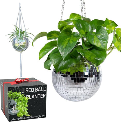 SCANDINORDICA Disco Ball Planter – Value Package: Mirror Disco Planter