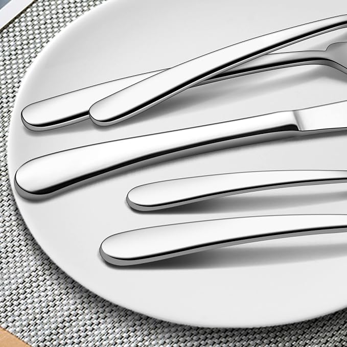 LIANYU 77-Piece Heavy Duty Silverware Set