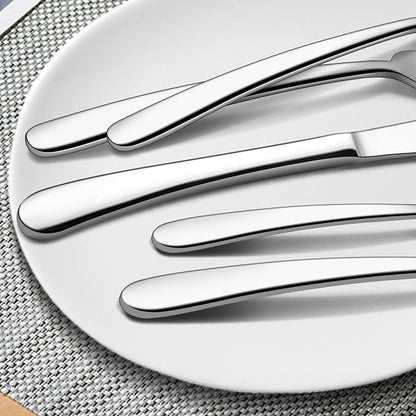 LIANYU 77-Piece Heavy Duty Silverware Set