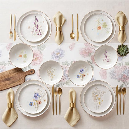 Sango 12-Piece Luxury Porcelain Dinnerware Set