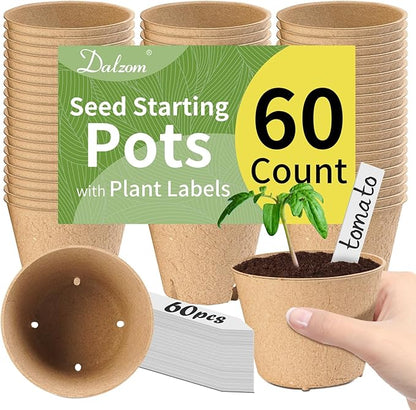 Dalzom® 60Pcs 4” Peat Pots