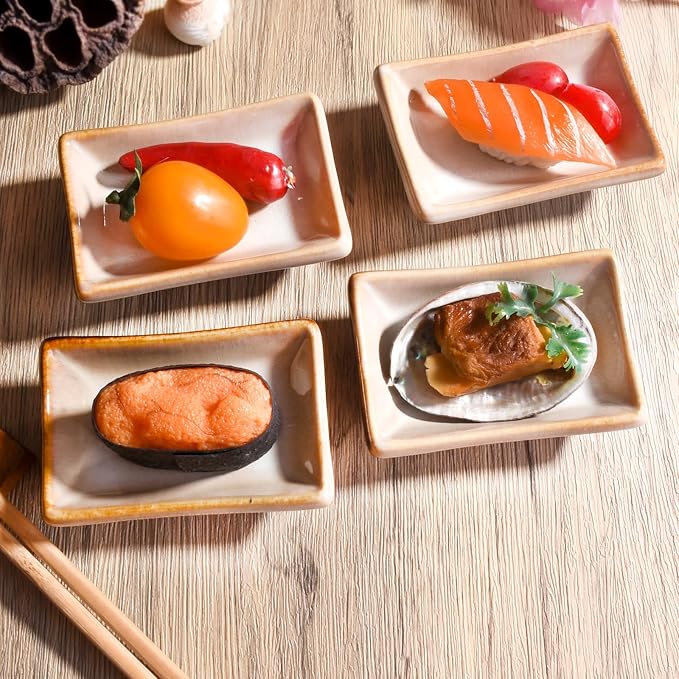 Ceramic Soy Sauce Dish Set of 4