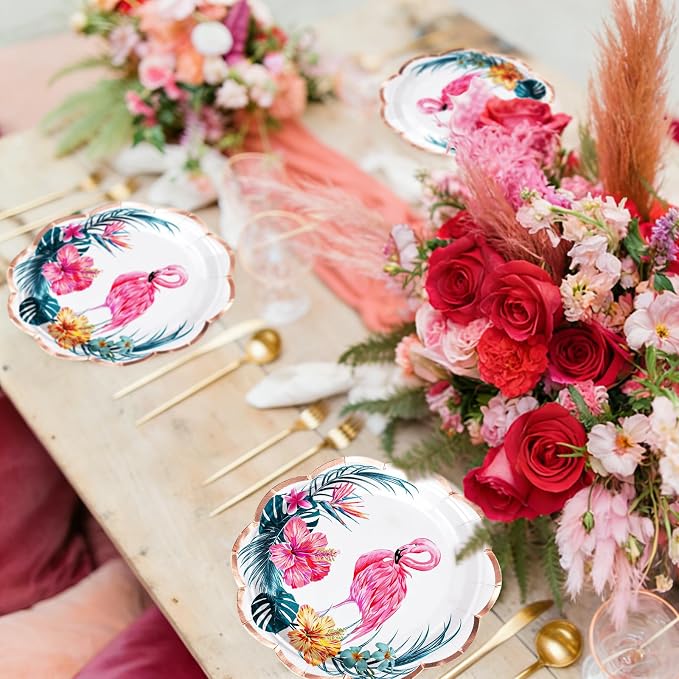 WRAPAHOLIC 25Pcs Summer Paper Plates