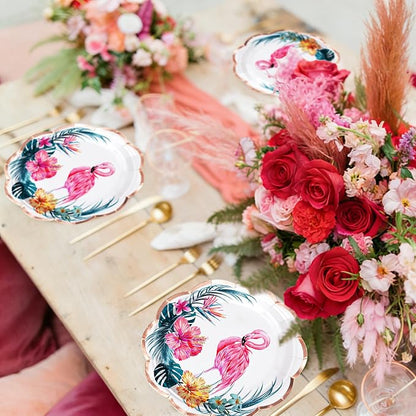 WRAPAHOLIC 25Pcs Summer Paper Plates