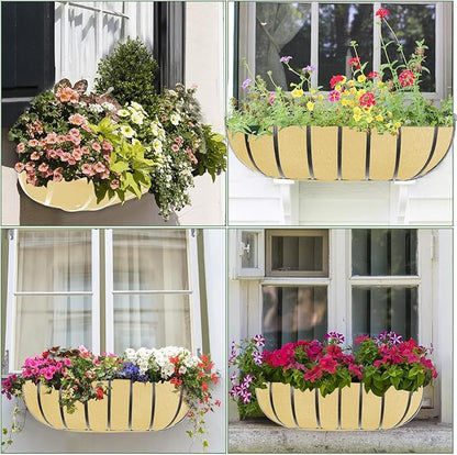 3PCS 30 Inch Planter Basket Liners Fabric Window Box Liners Felt Trough Planter
