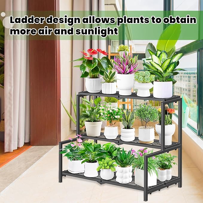 3 Tier Stair Style Metal Plant Stand