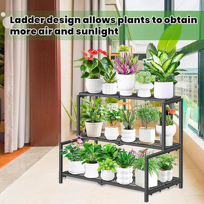 3 Tier Stair Style Metal Plant Stand