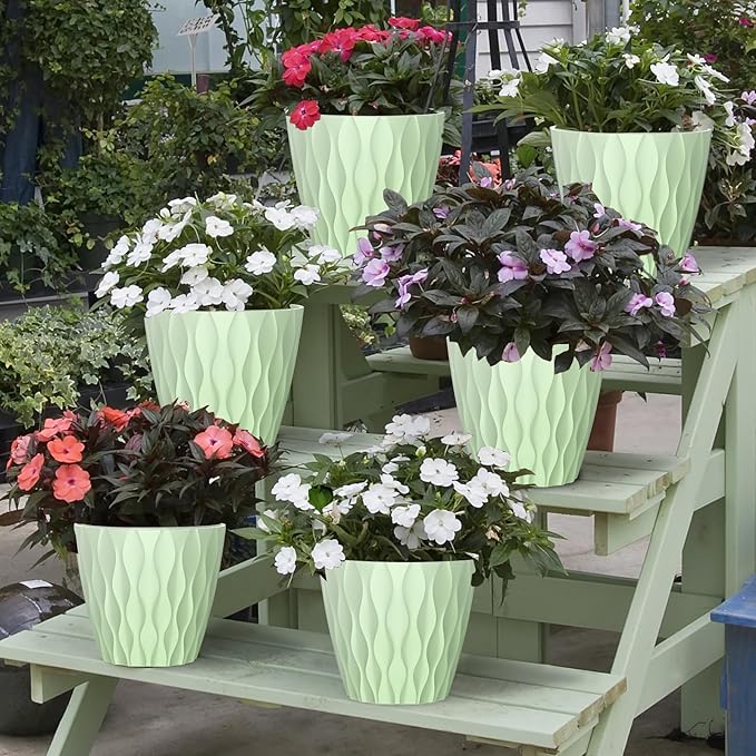 6 Pack 7 Inch Indoor Plant Pots
