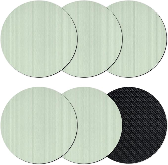 Sage Green Thin Lines Coasters Set of 6, Absorbent Coasters