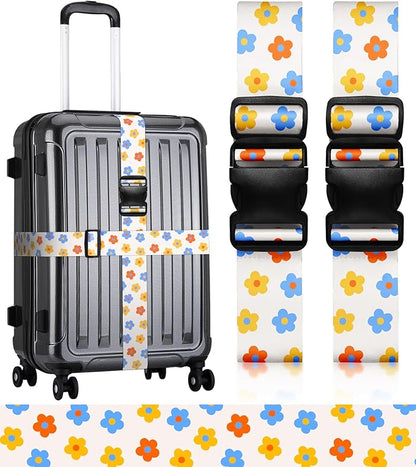 Luggage Straps for Suitcases Travel Belt Luggage Band Heavy Duty Traveling Luggage Identifier Cute Women Girls Unique Accesory,