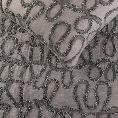 The HomeCentric King Queen Twin Bed Runner, Grey Designer Bed Scarf in Linen with Embroidery Bed Linen Foot Warmer Home Living - Grace Forever