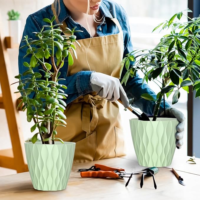 6 Pack 7 Inch Indoor Plant Pots
