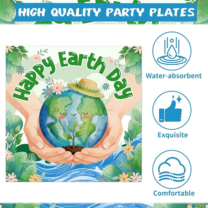 Rakuto Happy Earth Day Decorations, Environmental Protection Themed Decor