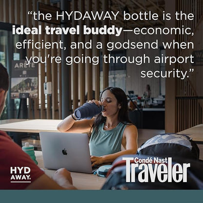 HYDAWAY 25oz Collapsible Water Bottle - BPA-Free, Leakproof, Lightweight, and Space-Saving - Perfect for Hiking, Travel, and All-Day Hydration