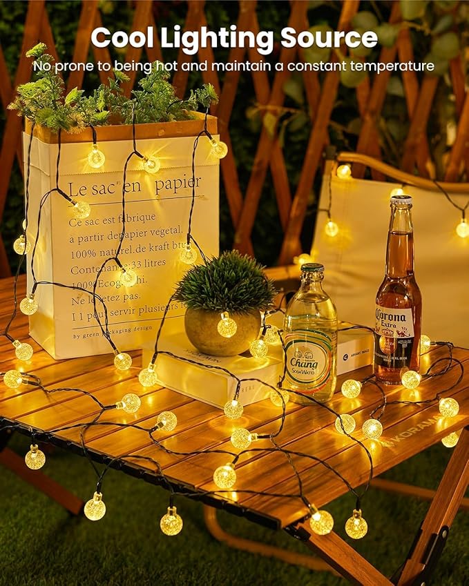 Solar String Lights Outdoor 60 LED 36FT