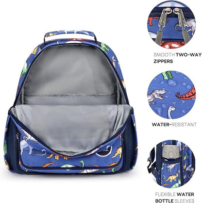 mibasies Toddler Backpack for Boys 2-4: Cute Kids Backpacks Boys - Preschool Kindergarten Backpack - Dinosaur MidnightBlue