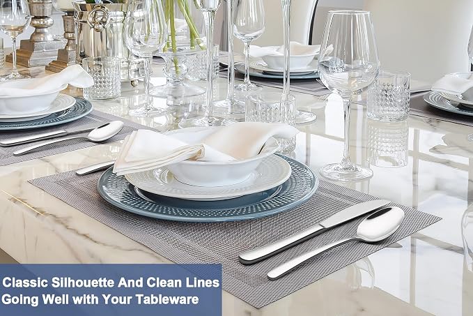 30-Piece Silverware Set for 6, Wildone Premium Stainless Steel Flatware Set