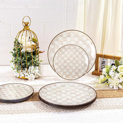 U-QE 20PCS Plastic Brown Plates