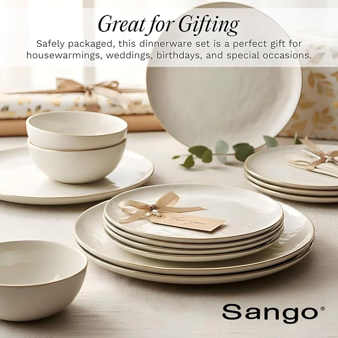 Sango 12-Piece Lightweight Porcelain Dinnerware Set